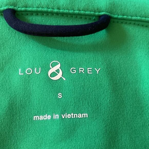 Loft Lou & Grey NWOT Color-block Luvstretch Zip Jacket. Navy/Kelly Green. Size S - Picture 6 of 8